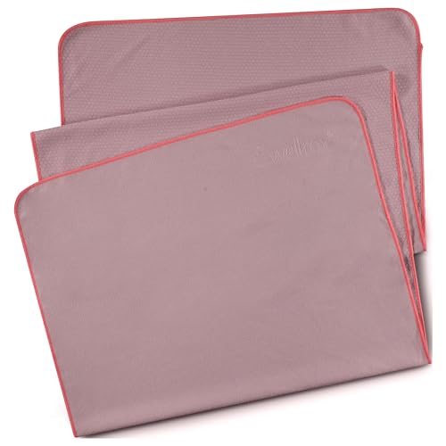 Wellrox Yoga Mat Towel Non Slip - Ultra Absorbent Super Soft Microfiber Hot Yoga Towel Non Slip for Pilates & Fitness (74” x 26”, Rose) - Thumbnail 3