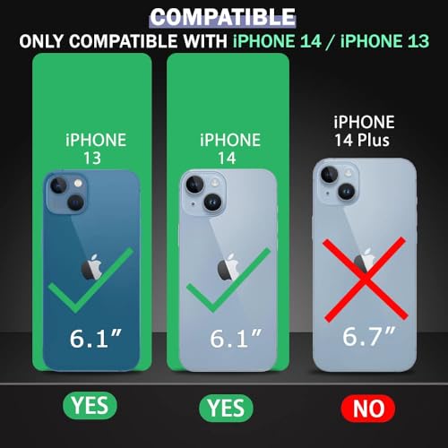 Image of Back Cover Case + Screen Protector for Apple iPhone 14 | Mag-Safe Compatible | Transparent Mobile Phone Back Cover Case for Apple i Phone 14 | i Phone 14 TPU Transparent Back Cover Cover