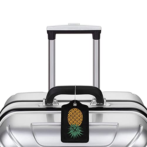 Mortgats CMDPH41_466456937_215 Upside Down Pineapple Set Of 4 Luggage Tag Pu Leather Baggage Tags Suitcase Labels Identifiers thumb #4