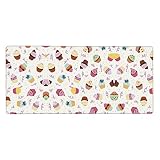 Delicious Cupcakes podkładka pod mysz 40 x 90 cm, duża podkładka pod mysz do gier, do biura, gier, komputera, laptopa, biurka
