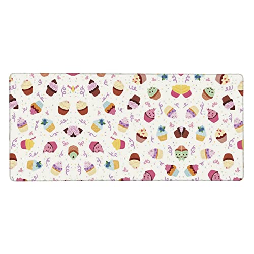 Delicious Cupcakes podkładka pod mysz 40 x 90 cm, duża podkładka pod mysz do gier, do biura, gier, komputera, laptopa, biurka