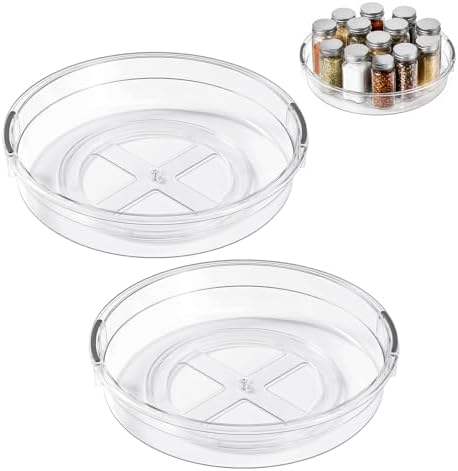 YESAH Lazy Susan Turntable, Rotating Dishware Plate for Table Organisation (2, S) image 4