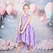 Girls Halter Dress Lavender Pleated Mermaid Sequin Party Tulle Size 12