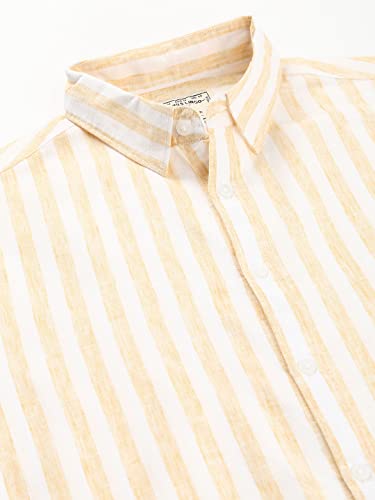 Image of Dennis Lingo Men's Striped Slim Fit Casual Shirt for Men with Spread Collar
