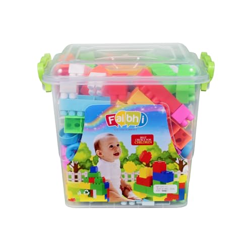 Image of Building Block Assembly Toy Set with Storage Container, 200 Pcs, 3+ Yrs