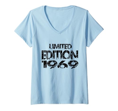 Donna Edizione Limitata 1969 Compleanno 1969 Nato 1969 Maglietta con Collo a V
