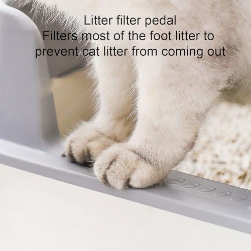 Caixa de Areia para Gatos de Aço Inoxidável, Caixa de Areia para Gatos Fechada Com Paredes Altas par