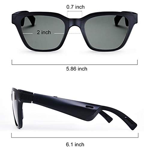 Sinctual Wireless Bluetooth Audio Sunglasses, Open Ear Headphones Music