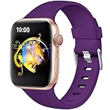 Haveda Compatible for Apple Watch Band 41mm 38mm 40mm 45mm 42mm 44mm, Soft Silicone Sport...