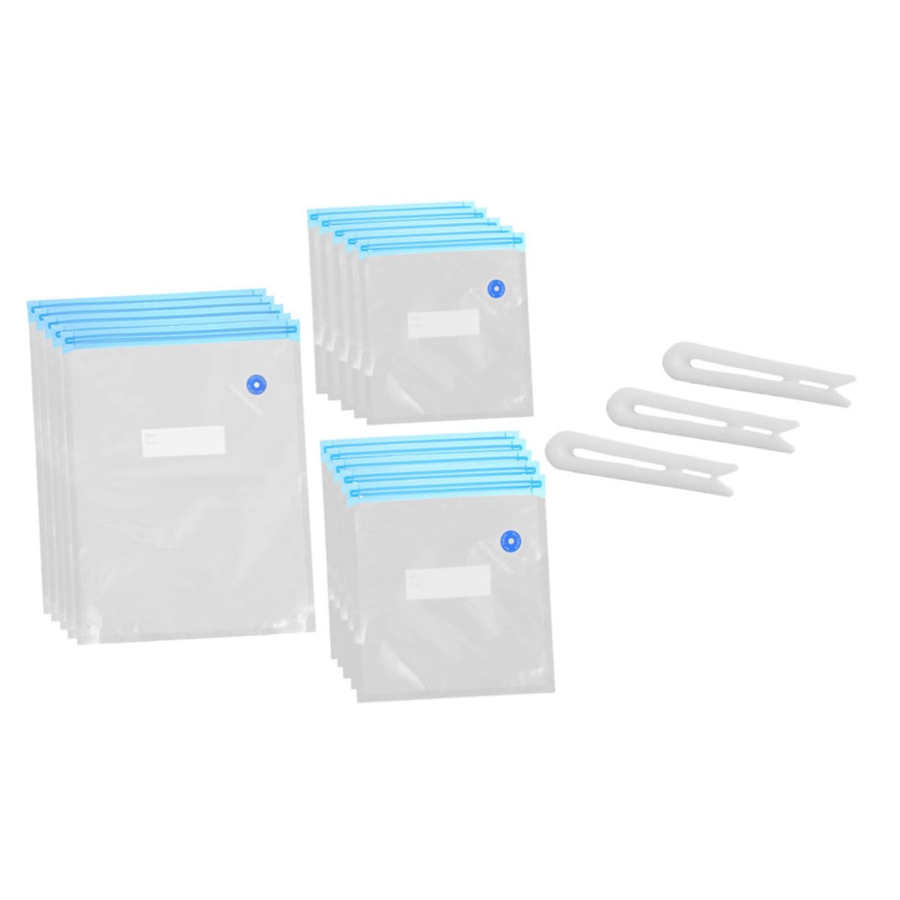 DECHOUS 1set Reusable Vacuum Sealer Bags for Food Preservation Cooking Storage with Clips Material Extends Freshness Longer