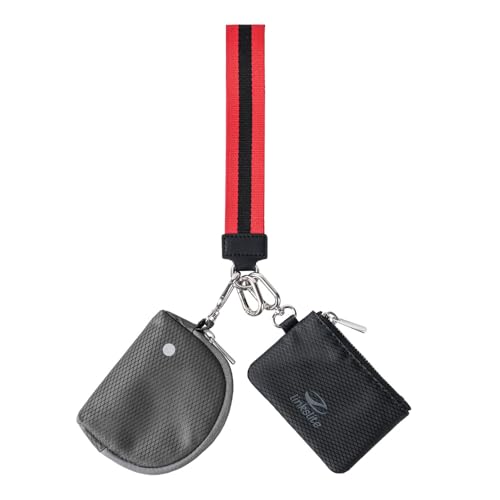 Keychain Wristlet Wallet - Compact Zipper Card Holder – Compact Keychain Wallet with Zipper Storage – Durable for Everyday Use. Perfect for Gym & Travel - Wristlet Card Holder (Compact)