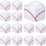 INOOMP Toques De Chef Jetables 20 Pièces Avec Trous D'Aération Taille Ajustable Chapeaux D...