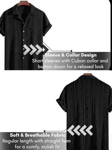 Image of Leriya Fashion Shirt for Man | Mens Casual Shirts | Shirt for Man| Shirts for Mens Stylish |Half Sleeve Button Down Textured Summer Wear (Available in Plus Sizes)