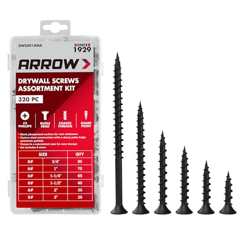 Arrow Drywall Screws Assortment Kit (320pcs)
