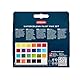 Derwent Aquarellfarben, 24-teiliger Malkasten, Watercolour Paint Pan, wasserlösliche Aquarellfarben, ideal zum Malen, Profi-Qualität, Reisegröße, 2306260
