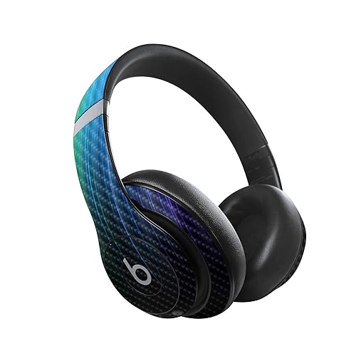 Image of MightySkins Carbon Fiber Skin Compatible with Beats Studio Pro - Rainbow Streaks | Protective, Durable Textured Carbon Fiber Finish | Easy to Apply