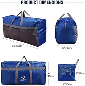 REDCAMP Foldable Travel Bag, Large Sports Bag, 75L/96L/100L, Lightweight Waterproof Tote Bag