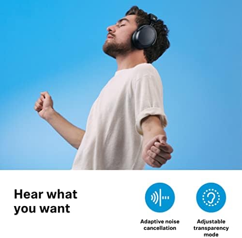 Sennheiser MOMENTUM 4 Wireless Headphones, Bluetooth for Crystal-Clear Calls w/ Adaptive Noise Cancellation, 60h Battery Life, Customizable Sound & Lightweight Folding Design, Black