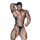 FIED V Cut Bodybuilding Trunks Posing Suits Competition (Velvet BLACK, 30)