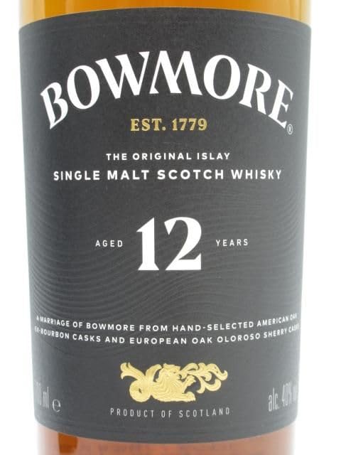 Amazon.co.jp: 【新ラベル】 ボウモア 12年 (黒ラベル) 並行品 40度
