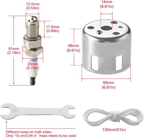 Image of 212 196 224 208 cc Recoil Pull Start Assembly with Pulley Cup for Predator Champion Coleman Honda Westinghouse Firman Ryobi Simpson 5.5 6.5 hp Small Engines etc.GX160 Pull Start with Start Cup