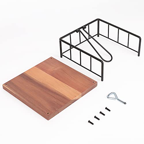 Livabber Flat Napkin Holder, Metal Kitchen Napkin Holder With Weighted Tension Arm Rustic Tissue Paper Dispenser For Countertop, Table Kitchen, Dining Room (With Wooden Base, Black) #TOP6