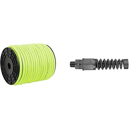 Flexzilla Pro Air Hose, Bulk Plastic Spool, 1/2. x 250 ft, Heavy Duty, Lightweight, Hybrid, ZillaGreen - HFZ12250YW