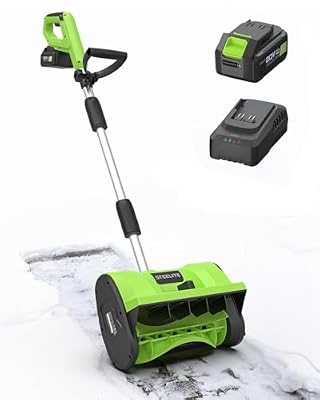 Cordless Snow Shovel, 13" Electric Snow Blower 20V, 4Ah Battery, 300lb/min Snow Removal, 20FT Throw Distance, Lightweight 9.9lb, Ideal for Driveway/Steps/Patio/Sidewalk