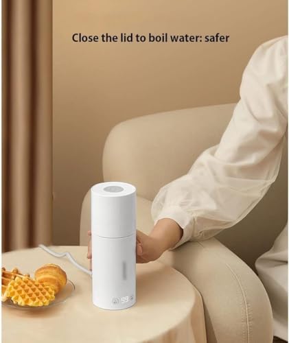 Hervidor eléctrico portátil de acero inoxidable 350 ml blanco miniatura 3