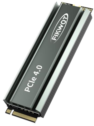 Image of Fikwot FN960 2TB M.2 NVMe SSD PCIe Gen4 x4 2280 Internal Solid State Drive with Heatsink, Up to 4,800MB /s, Dynamic SLC Cache, Compatible with PS5 Internal SSD
