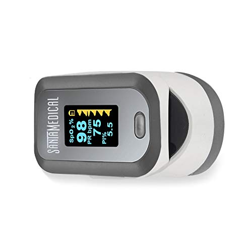 Finger Pulse Oximeter, (SpO2) Blood Oxygen Saturation Monitor with Pulse Rate Measurements and Pulse Bar Graph, Digital Reading LED Display