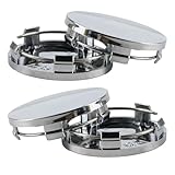SHUNYIA Lot de 4 enjoliveurs de Jantes pour Chrysler 300C Old 2005 2012,Cache moyeux Cache de Roue Centrale moyeux de Roue Cache de Roue Centrale moyeux de Roue Accessoires,Silver 65mm