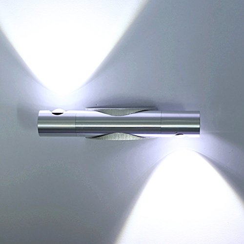 Preisvergleich Produktbild ETiME Wandleuchte LED Wandlampe Flurlampe Wandfluter 360° drehbar Wandbeleuchtung Wandlicht Wandstrahler Effektlampe indirektes Licht(6W kaltweiß)