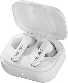 WAAW Fone de Ouvido Bluetooth Noise Cancelling WAAW MOB 500-W ANC Branco Com Controle de Toque Inteligente, Cancelamento de Ruído Ativo, Modo Gamer e Proteção IPX4