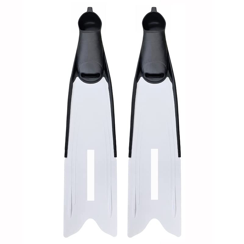 Schwimmflossen Tauchflossen Freitauchen Speerfischen Freitauchen Lange Flossen ( Color : White , Size : 36-38 )