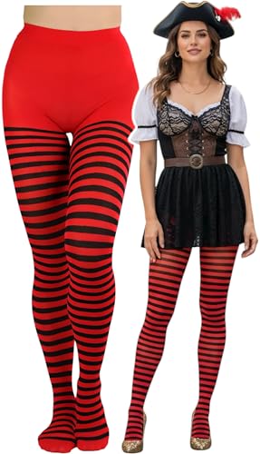 Image of ToBeInStyle Women's Nylon Horizontal Striped Tights