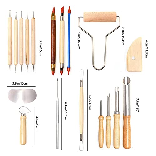 Keramische Klei Gereedschap, Clay Tools Set Sculpting Kit Sculpt Smoothing Wax Carving Aardewerk Keramische Gereedschap… - Image 3