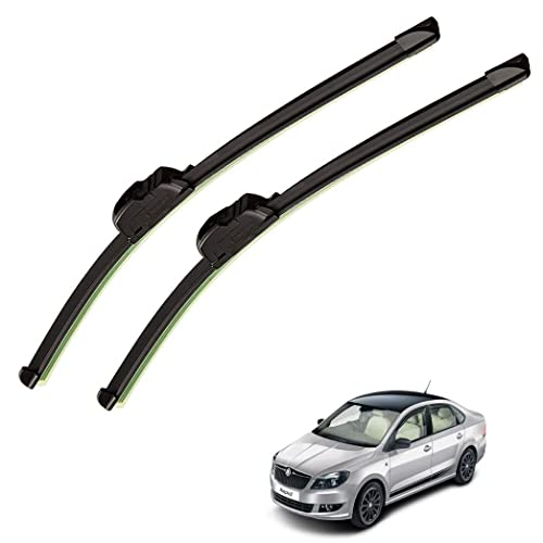 Auto Hub Car Wiper Blade Compatible with Skoda Rapid, Windshield Car Wiper Blades Rapid - Set of 2 Pcs (D-24,P-16)