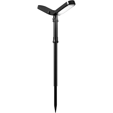 Lafhome Solar Lights Outdoor Garden, 1-Pack Upgraded 48 LED Solar Powered Lights Garden Lights Solar Wall Lantern Solar Pathway Lights, IP65 Waterproof Landscape Lighting for Garden Yard Cold White