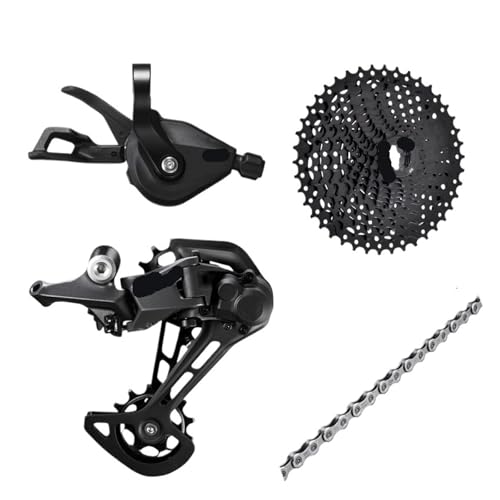 M5100 �̂��߂̌݊��� 1X11 �X�s�[�h�O���[�v�Z�b�g�V�t�g���o�[���A�f�B���C���[ MTB �o�C�N�J�Z�b�g 46T 50T 52T(11-42T Black N)