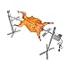 LNIBA Asador eléctrico de Acero Inoxidable, Parrilla de Barbacoa Parrilla de Parrilla, Asador Giratorio Automático Pincho Brocheta, con Motor Kit de Rosticería Motorizado, 15W
