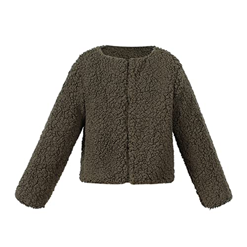 Baby Girls Faux Fur Coat Open Front Cardigan Kids Winter Fleece Jacket Warm Outwear Windproof Toddler Coat for Girls3