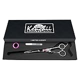 Kenchii Scorpion 7 Inch, Curved Grooming Scissors for Dogs and Pets - Premium Steel Scissors for Dog