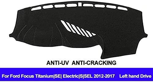 AUCD Car Dashboard Cover Silicone Non-Slip Dash Mat for Ford Focus Titanium/SE/Electric/S/SEL 2012 2013 2014 2015 2016 2017