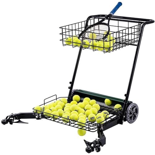 Carrello per raccogliere palline da tennis – Contiene efficacemente 300 palline per uso in campo e club