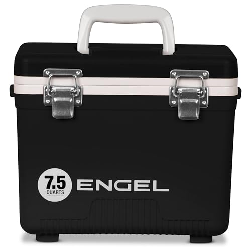 Engel UC7 7.5qt Leak-Proof, Air Tight, Drybox Cooler and Small Hard Shell Lunchbox for Men and Women in Black by ENGEL - Used condition - US$60.89