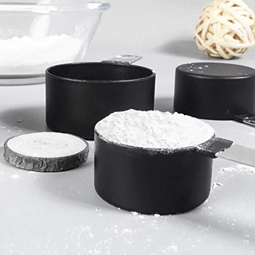 Conjunto de 8 peças de colheres e copos medidores Justdolife de aço para cozinha