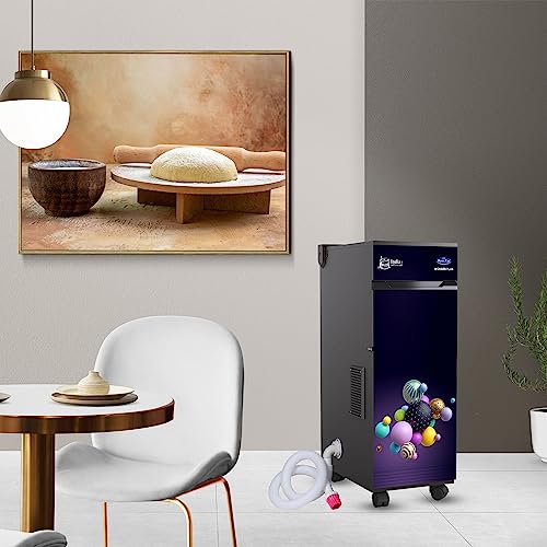Image of LUCKY MYCROFINE Stainless Steel Wonder Plus 3Dballs with inbuilt Vacuum Aata Chakki Flour Mill 8 Kg Fully Automatic with SS Rotter Cutter for Grinding Various Types of Grains,Black