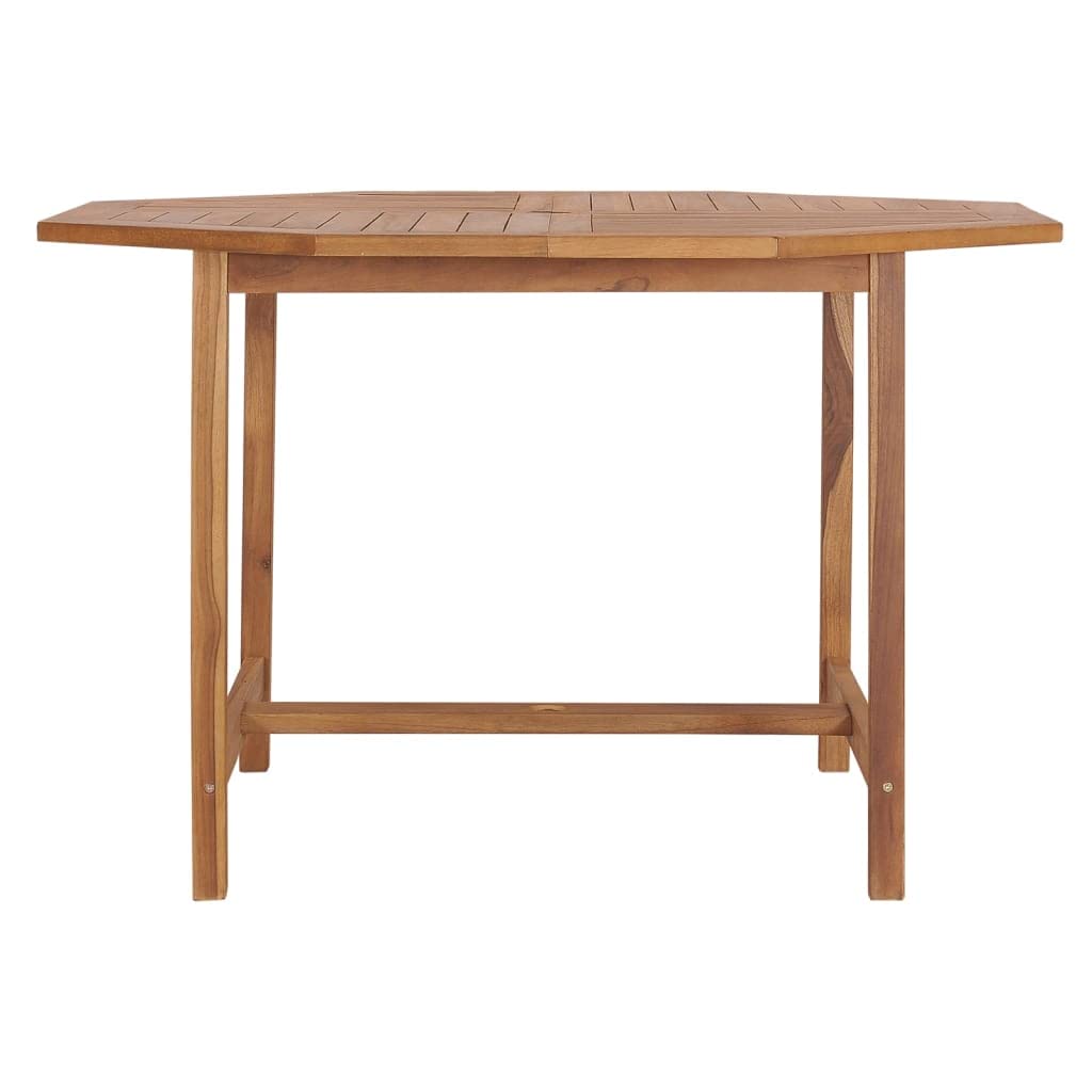 Klasyczny stół ogrodowy 110 x 110 x 75 cm z litego drewna tekowego z wykończeniem na bazie wody, okrągły stół drewniany na taras i do kuchni, bardzo gruby blat stołu 2,2 cm i stabilne nogi
