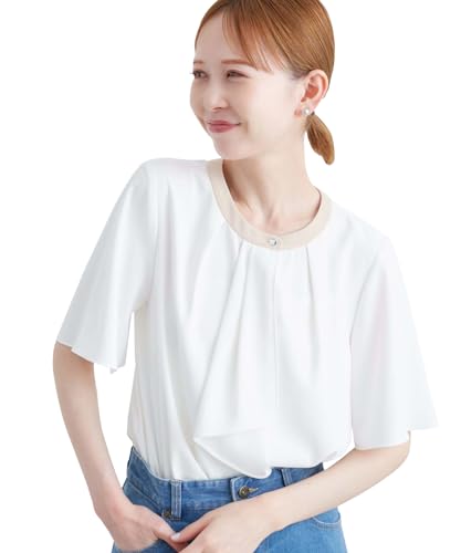[ロペピクニック] ブラウス ボウタイハーフスリーブブラウス レディース ホワイト系（１１）